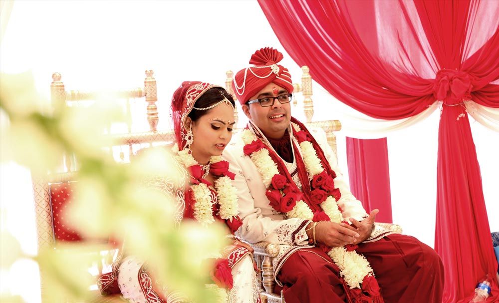 Bride and groom during a traditional wedding ceremony