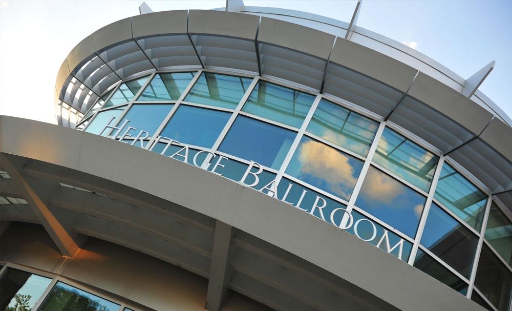 Exterior entrance of a wedding ballroom