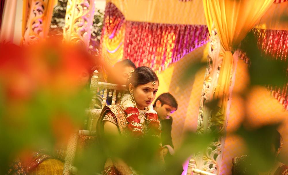 Bride during a colorful wedding ceremony