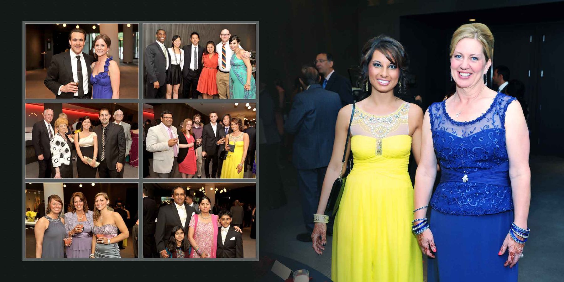 Wedding party and family portrait collection