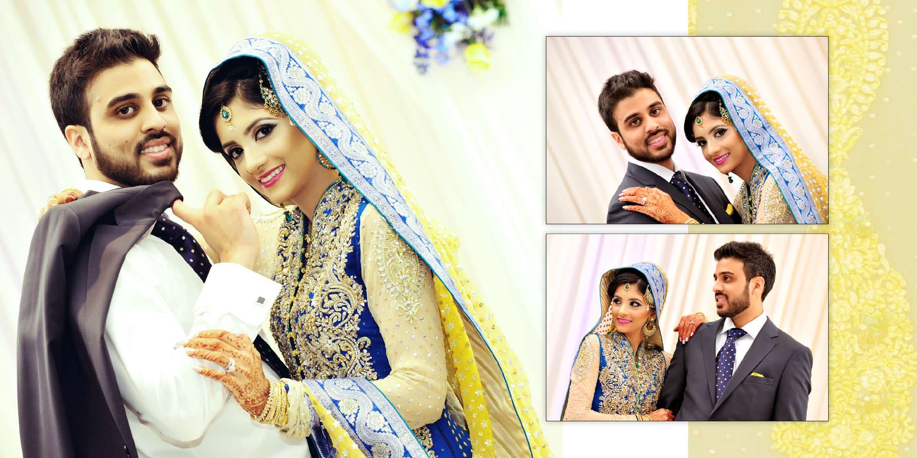 Bride and groom wedding portrait collection